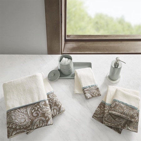 Madison Park 6 Piece Jacquard Towel Set - Blue MP73-5310